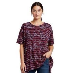 LuLaRoe Patriotic Stars & Stripes High-Low Tunic Top Women's Top size Small NWOT